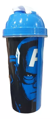 Vaso/botella Milkshake 580ml Plástico Capitan America Marvel