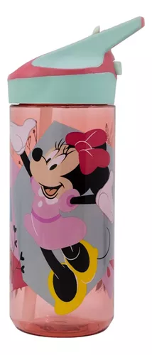 Botella Tritán 620ml Con Pajita Minnie Mouse Disney