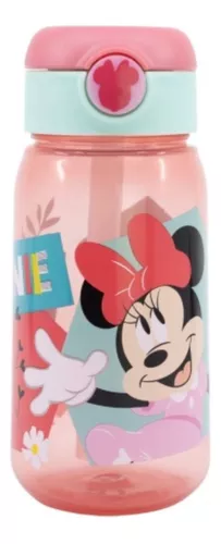 Botella Plástica Active Pajita Botón Apertura 510 Ml Minnie