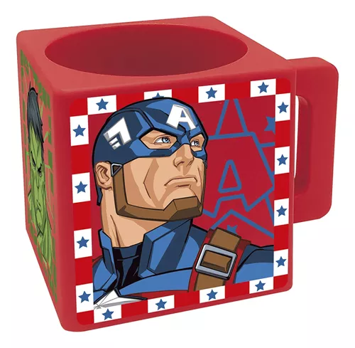 Taza Cuadrada 290 Ml Para Microondas 9x8,5 Avengers Marvel