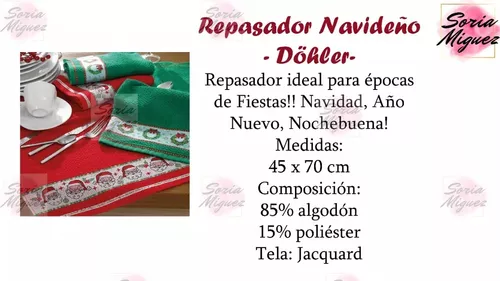 Pack X 3 Repasadores Navideño 45 X 70 Cm Navidad- Döhler