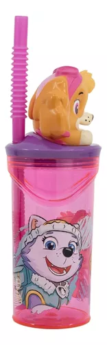 Vaso Alto Con Forma 3d Paw Patrol 18 Cm 360ml Skye Pajita