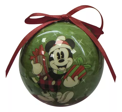 Chirimbolo Bola Navidad Mickey Y Minnie 6 Cm Diametro