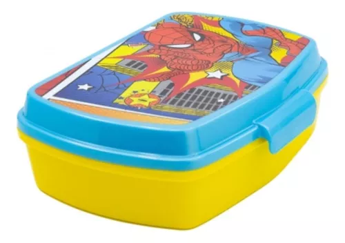 Lonchera Vianda Spiderman 18x12x6 Cm Escolar Plástica