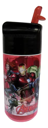 Botella Tritán Avengers 430 Ml Con Pajita Libre Bpa Marvel