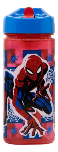 Botella Plástico Cuadrada 510 Ml Spiderman Marvel Oficial