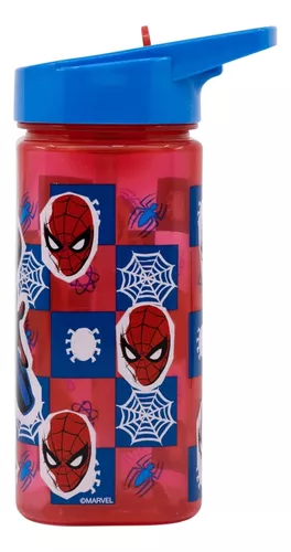 Botella Plástico Cuadrada 510 Ml Spiderman Marvel Oficial