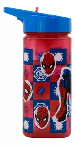 Botella Plástico Cuadrada 510 Ml Spiderman Marvel Oficial