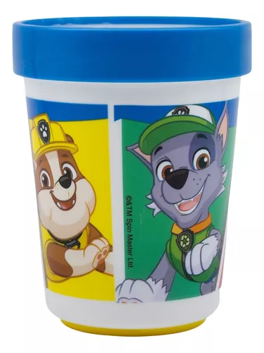 Vaso Plástico Bicolor Paw Patrol Para Microondas 260 Ml