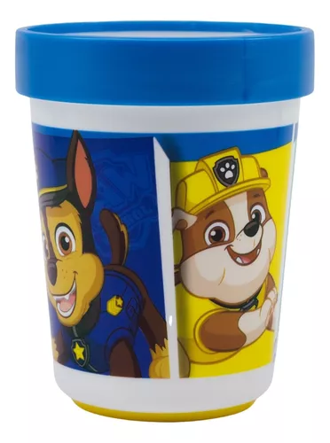 Vaso Plástico Bicolor Paw Patrol Para Microondas 260 Ml