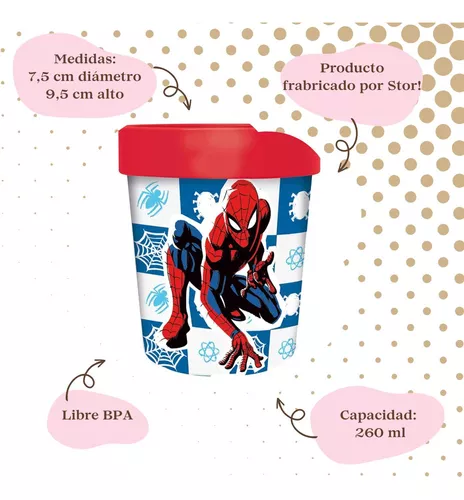 Vaso Plástico Bicolor Spiderman Infantil 260 Ml Stor