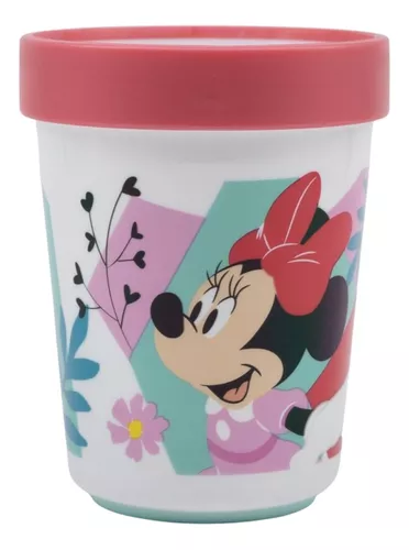 Vaso Plástico Bicolor Minnie Mouse Para Microondas 260 Ml