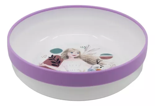 Plato Hondo Bowl Plástico Bicolor Microondas 15cm Frozen