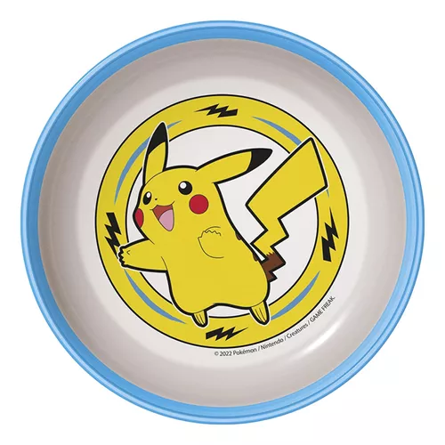 Plato Hondo Bowl Plástico Bicolor Microondas 15 Cm Pokemon