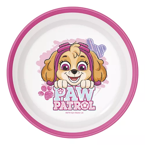 Plato Hondo Bowl Plástico Bicolor Microondas 15cm Paw Patrol