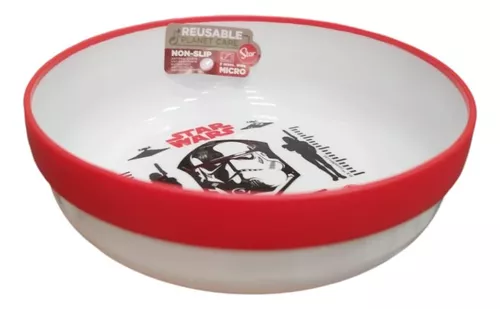 Plato Hondo Bowl Plástico Bicolor Microondas 15cm Star Wars