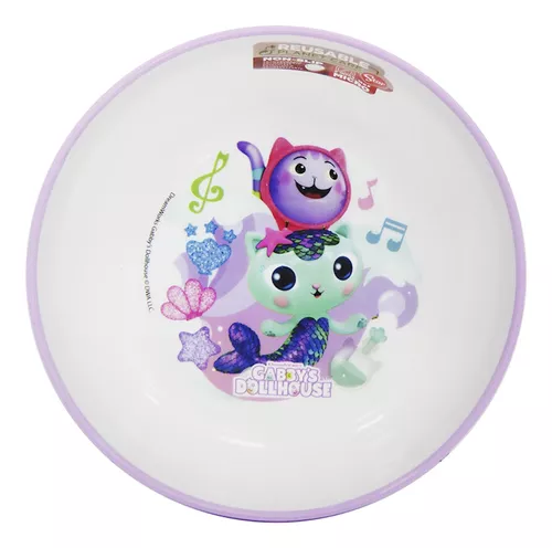 Plato Hondo Bowl Plástico Bicolor Casa Gabby Microondas 15cm