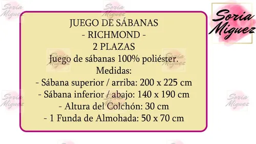 Juego De Sabanas 2 Plazas Richmond Estampadas