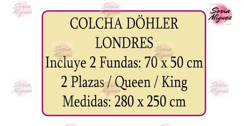 Cubrecamas Con Fundas King / Queen / Somier Londres Döhler