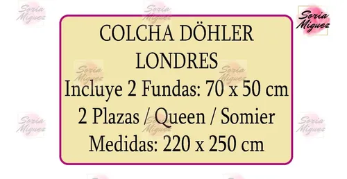 Cubrecamas Con Fundas 2 Plazas Londres Döhler