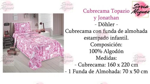 Cubrecama Con Funda Topazio Y Jonathan 1 Plaza - Döhler