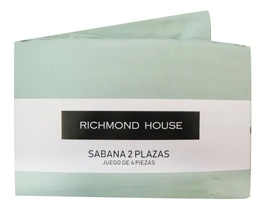 Juego Sábanas Richmond House Lisos 1 Plaza 90 X 188 + 20 Cm