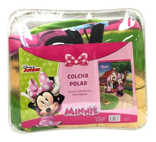 Edredon Acolchado Polar 1 Plaza 150 X 220 Cm Minnie Infantil