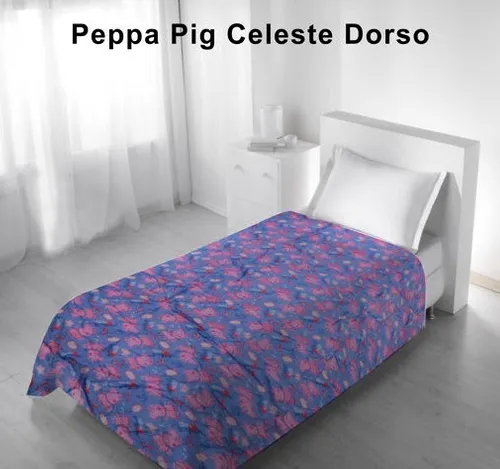 Acolchado Reversible 1 Plaza 150 X 220 Cm Peppa Pig Original