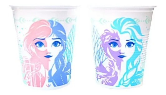 Packx10 Vasos Descartables Frozen Original Oficial