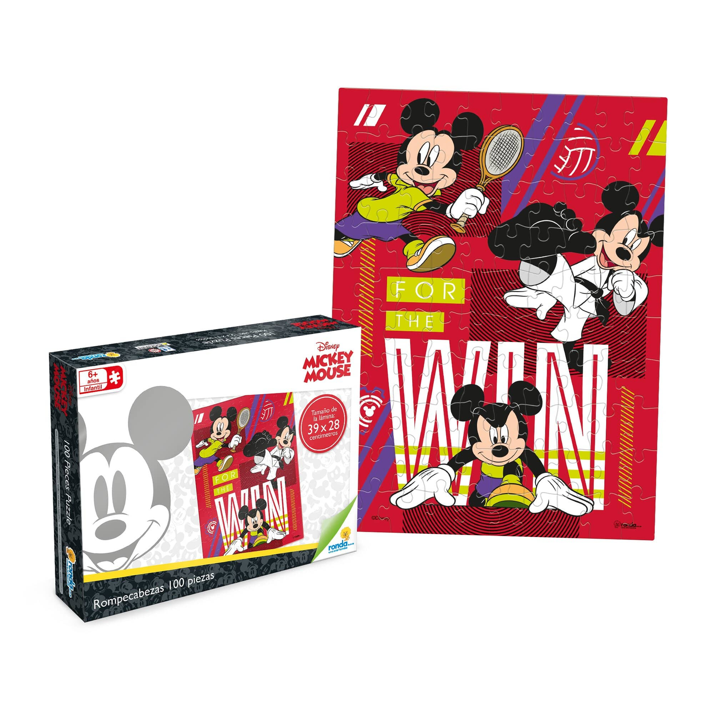 Juego Puzzle Mickey 100 Piezas Mayores De 6 Años Oficial