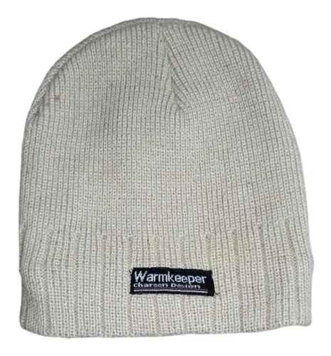 Gorro Lanilla Afelpado Por Dentro Grueso Beige Unisex