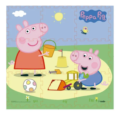 Alfombra Infantil Goma Eva Peppa Pig 9 Piezas 30 X 30 Cm