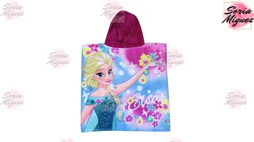 Bata Poncho Con Capucha 60 X 120 Cm Niños Frozen Original