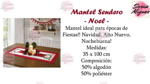 Mantel Sendero De Mesa 35 X 100 Navidad Año Nuevo Navideño