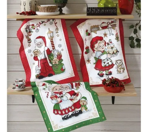 Pack X 3 Repasadores Navideño 45 X 65 Cm Navidad - Döhler