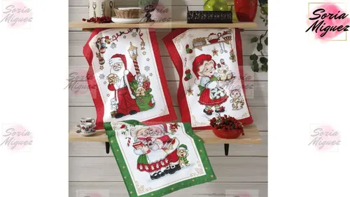 Pack X 6 Repasadores Navideño 45 X 65 Cm Navidad - Döhler