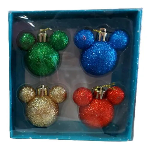 Pack X 4 Chirimbolos Bolas 5 Cm Con Forma Mickey Mouse