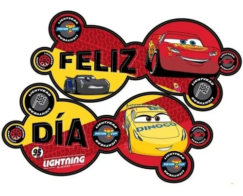 Cartel Feliz Cumpleaños Cars Original Cotillón Disney