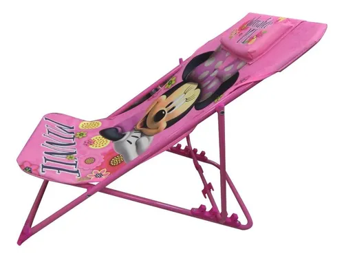 Silla De Playa Reclinable Infantil Minnie Disney Original