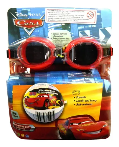 Set Pelota Y Lentes De Natación Disney Cars Original