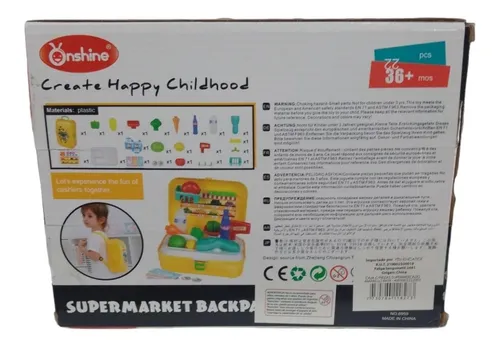 Caja Con Piezas De Supermercado Juguete +3 Años - Onshine