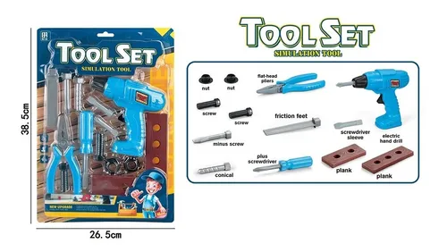 Set De Herramientas Con Taladro En Blister Juguete- Tool Set