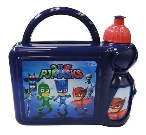 Lonchera Infantil + Botella Pj Masks Original Y Oficial