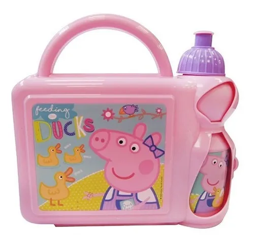 Lonchera Infantil + Botella Peppa Pig Original Y Oficial