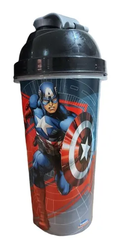 Vaso/botella Milkshake 580ml Plástico Capitan America Marvel