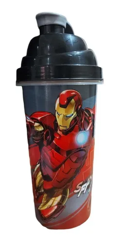 Vaso/botella Milkshake 580ml Plástico Ironman Marvel Oficial