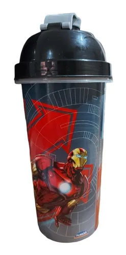 Vaso/botella Milkshake 580ml Plástico Ironman Marvel Oficial