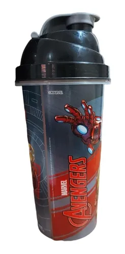 Vaso/botella Milkshake 580ml Plástico Ironman Marvel Oficial