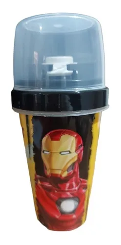 Vaso / Botella Plástico Iron Man Avengers Marvel 320 Ml Orig