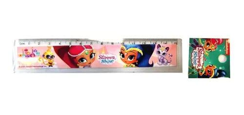 Regla 15cm Shimmer & Shine Original Y Oficial